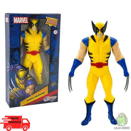 Boneco Wolverine Marvel Brinquedo X-Men 22cm Plastico Super Herois