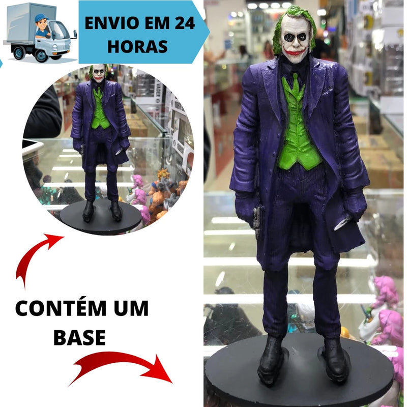 Boneco Coringa Roxo Clássico DC Colecionável Joker Batman Estátua Resina Original