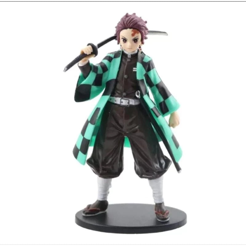 Demon Slayer Action Figure Kimetsu No Yaiba Coleção Tanjiro Kamado Nezuko Kamado Inosuke Shinobu Zenitsu Tomioka Boneco Anime Mangá Figura de Ação Demon Slayer