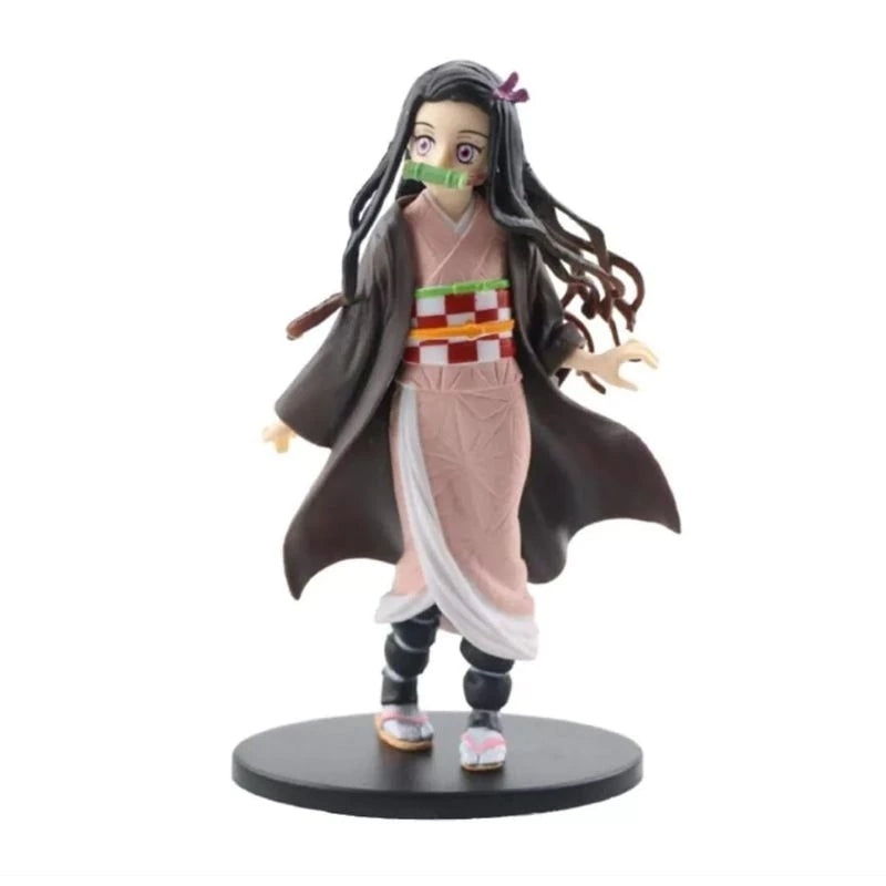 Demon Slayer Action Figure Kimetsu No Yaiba Coleção Tanjiro Kamado Nezuko Kamado Inosuke Shinobu Zenitsu Tomioka Boneco Anime Mangá Figura de Ação Demon Slayer