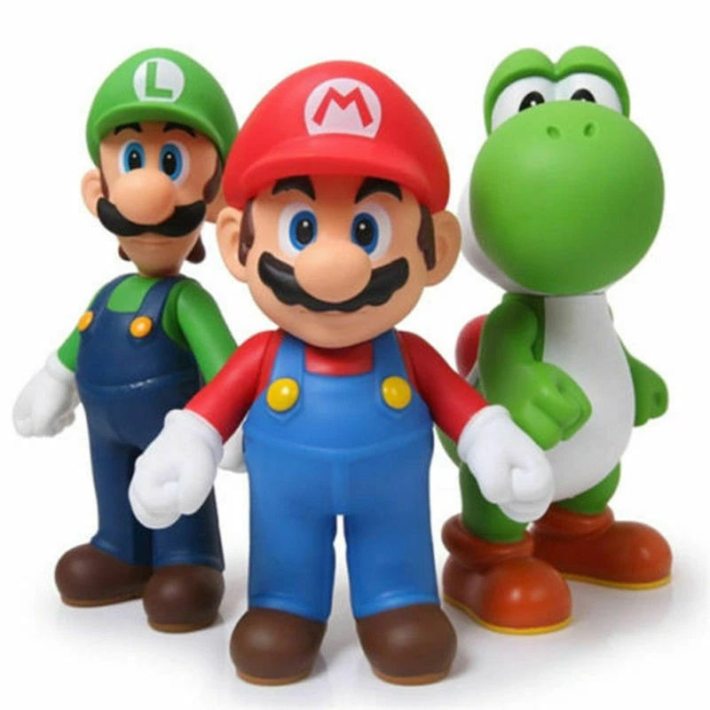 Bonecos Super Mario Bros Grandes | Nintendo Games Action Figure | Donkey Kong | Luigi | Bowser | Yoshi