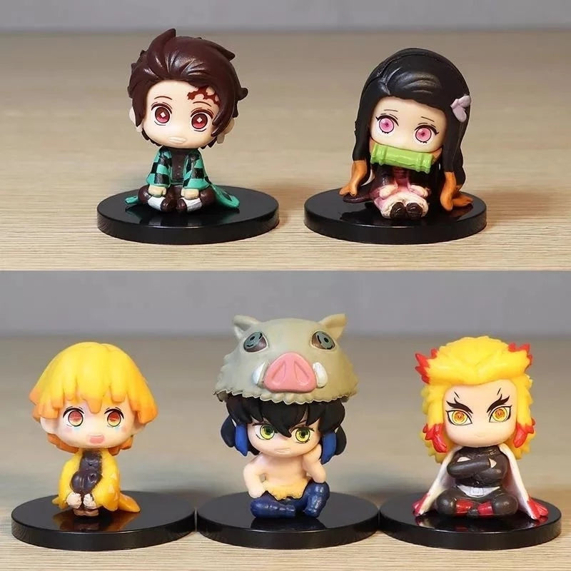 Action figure Kimetsu no Yaiba/Demon Slayer - Tanjirou, Nezuko, Zenitsu, Inosuke, Tomioka