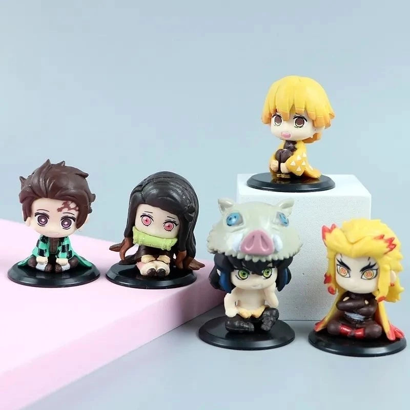 Action figure Kimetsu no Yaiba/Demon Slayer - Tanjirou, Nezuko, Zenitsu, Inosuke, Tomioka